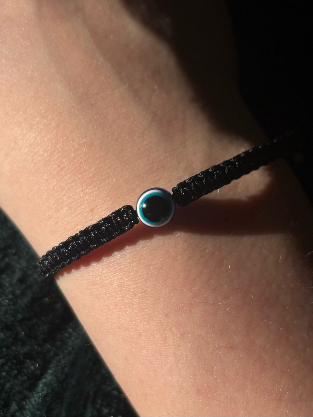 NWOT Evil Eye Black Braided Bracelet Adjustable